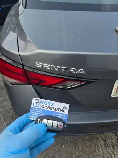 Nissan Sentra smart key programmed on-site by a mobile automotive locksmith